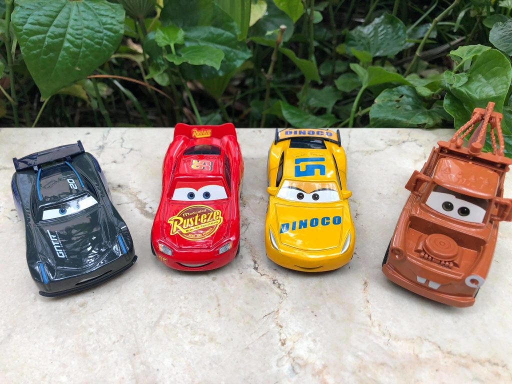 bộ đồ chơi 4 xe cars mcqueen kim loại metal