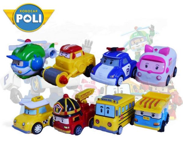 Bộ đồ chơi 8 chiếc xe hoạt hình Poli