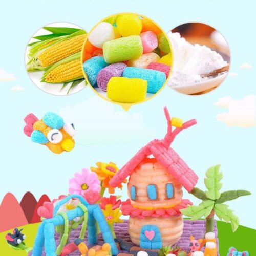 Bộ ghép hình sáng tạo 3D bằng hạt xốp tinh bột ngô