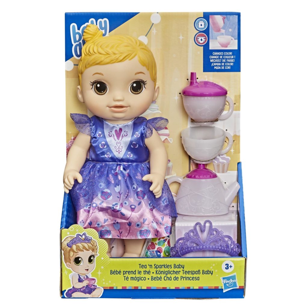 Búp bê BABY ALIVE tiệc trà, hàng chính hãng, Ấm trà và tách có thể đổi màu khi gặp nước
