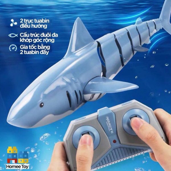 Mô hình cá mập biết bơi điều khiển từ xa vui nhộn thú vị