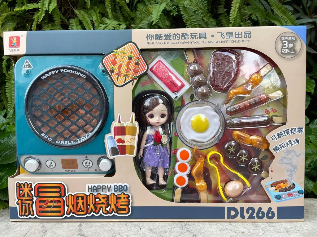 Bộ đồ chơi nấu bếp nướng nữ công gia chánh Happy BBQ cho bé