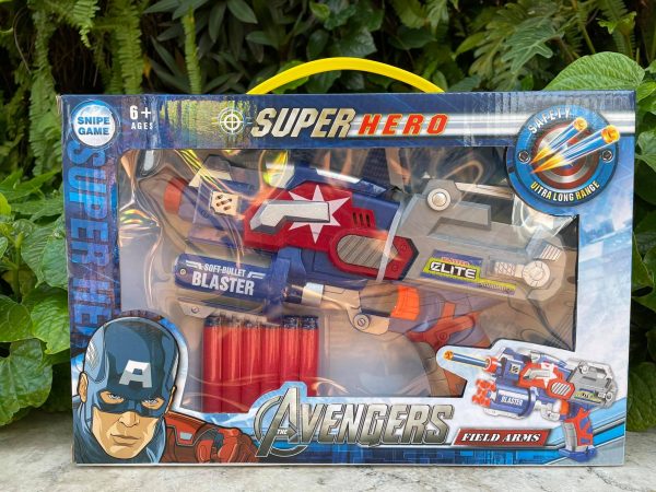 Súng siêu anh hùng Avengers đạn Nerf xốp mềm