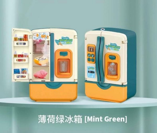 Mô hình tủ lạnh đồ chơi 2 cửa có hiệu ứng khói lạnh