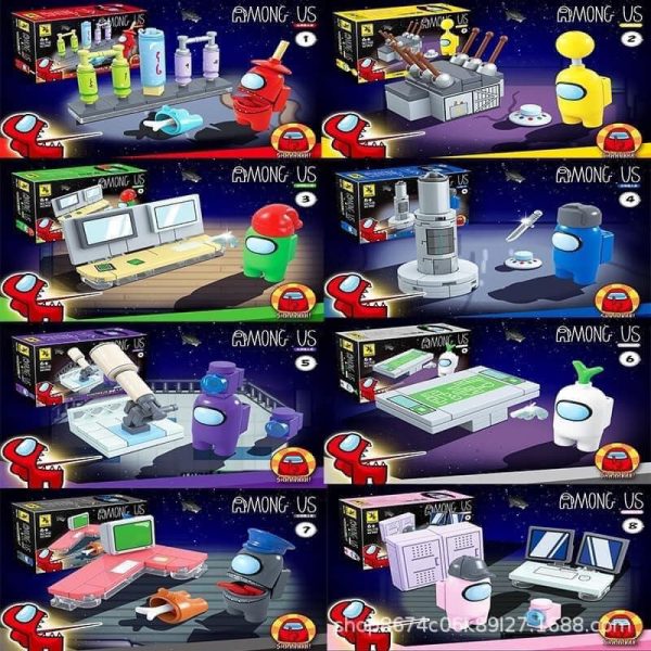 Bộ đồ chơi lắp ghép, xếp hình, Lego theo game Among Us