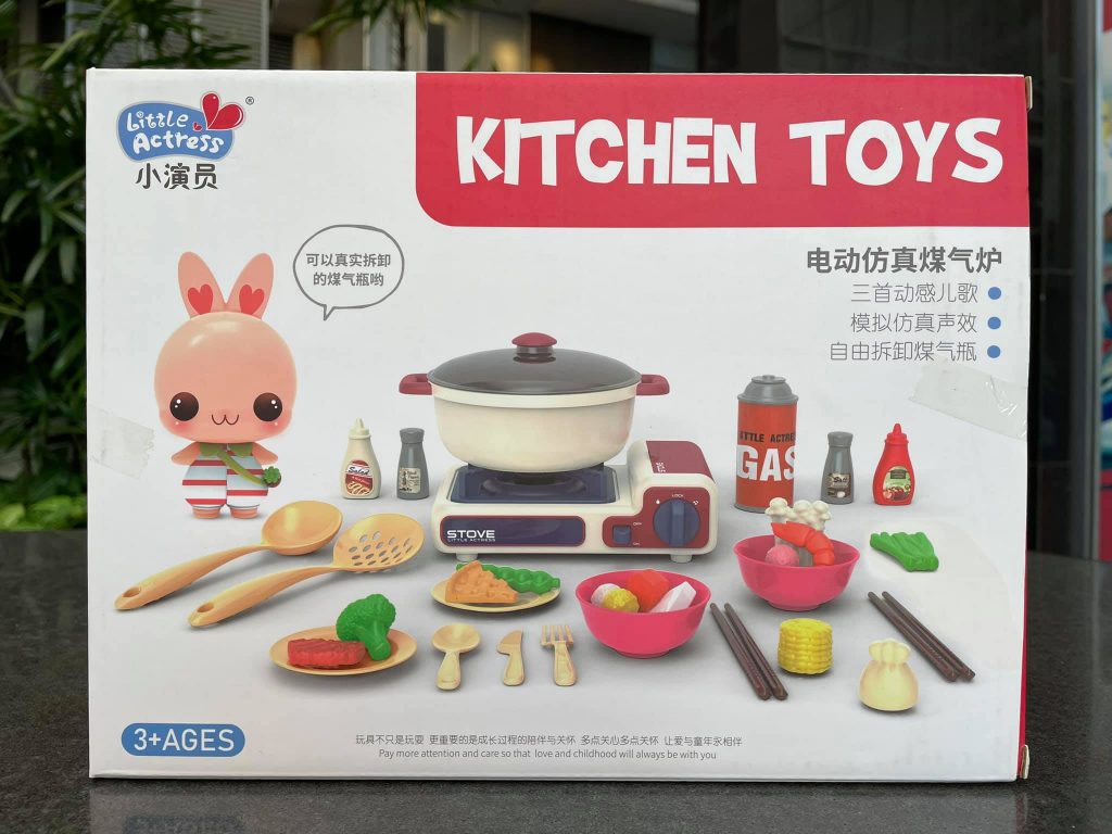 Bộ đồ chơi nấu ăn dụng cụ nhà bếp và bếp gas mini 30 chi tiết