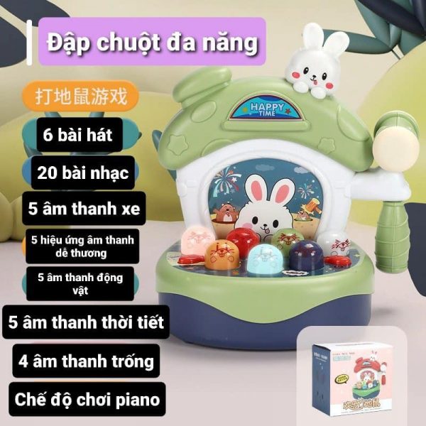 Bộ đồ chơi đập chuột Happy Hamster - Phân loại: Xanh