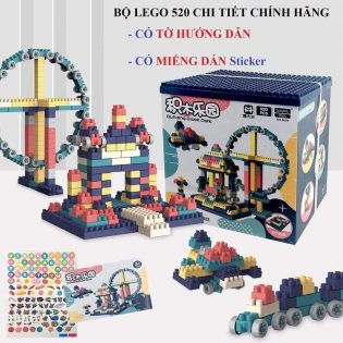 Thùng xếp hình, lắp ghép Lego 520 chi tiết