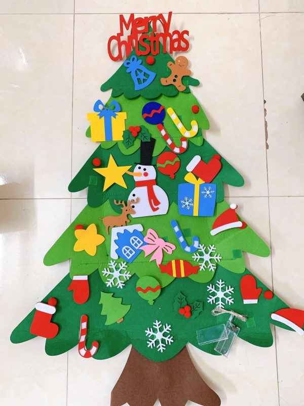 Set trang trí cây thông giáng sinh dán tường