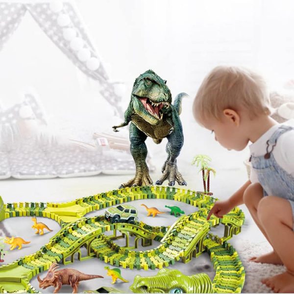 Bộ đồ chơi lắp ráp đường ray khủng long