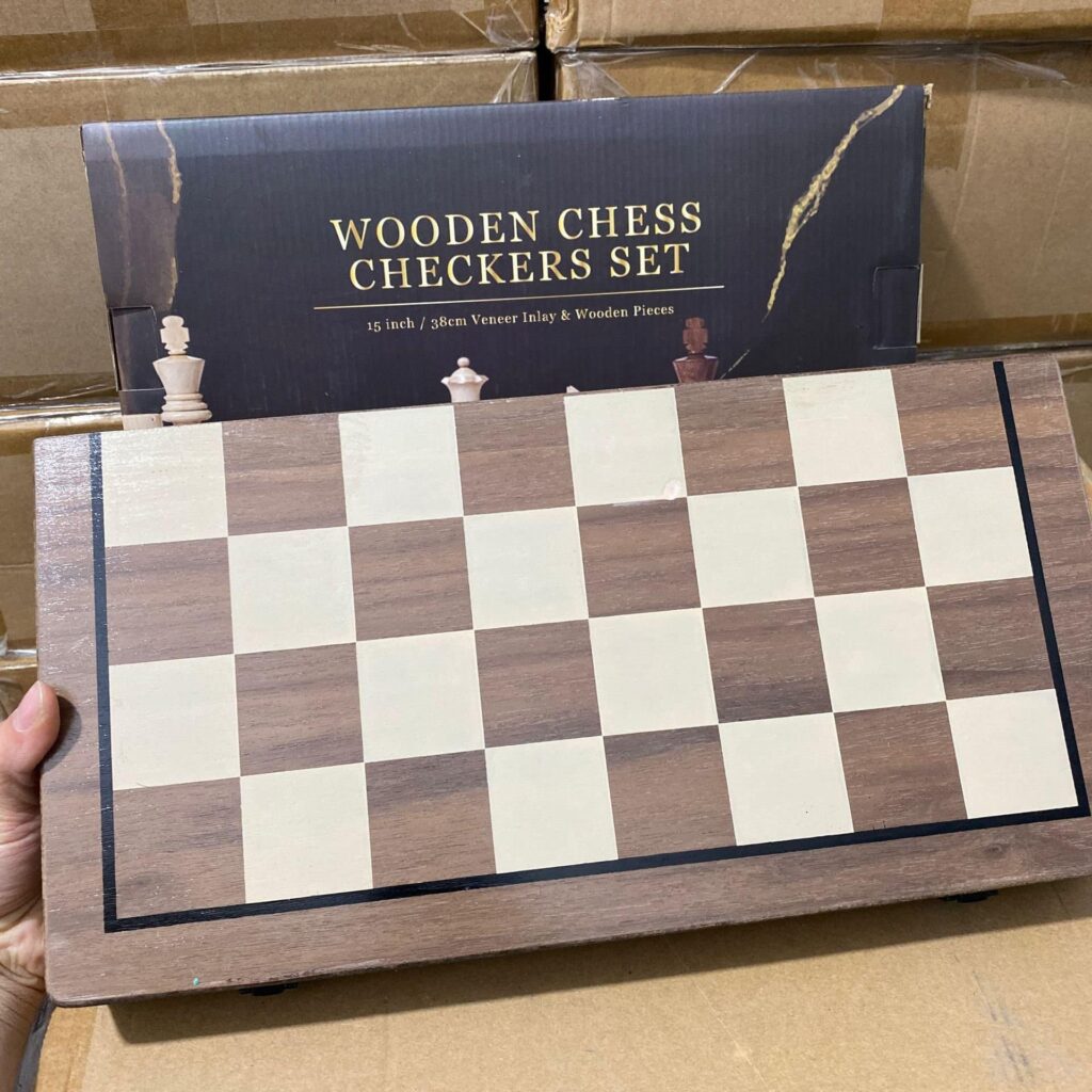 Bộ cờ vua hàng xuất khẩu Mỹ làm từ gỗ sồi