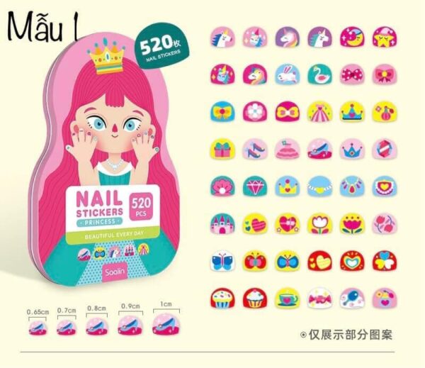 Set dán móng tay 520 chi tiết từ thương hiệu SAALIN