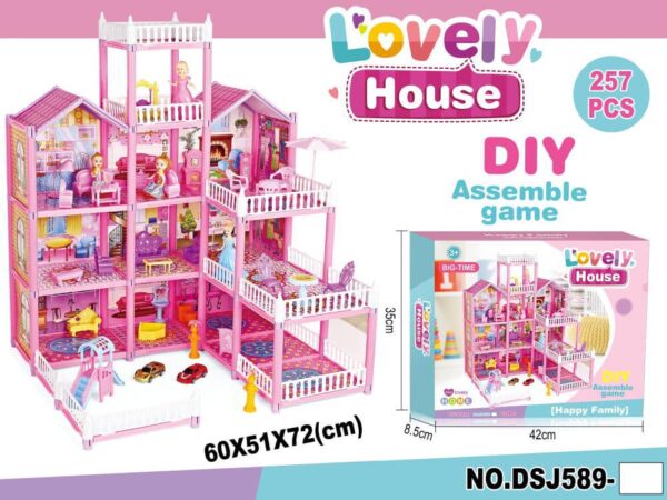 Bộ đồ chơi lắp ráp nhà búp bê 257 chi tiết