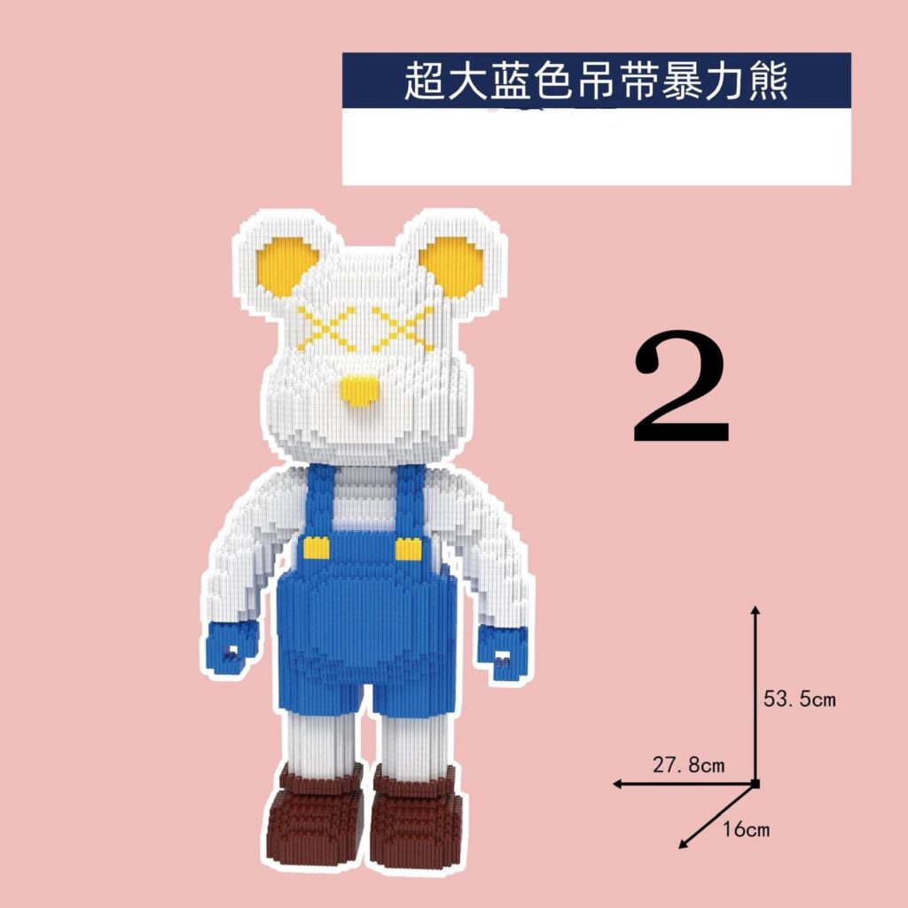 bộ xếp hình Lego Bearbrick cao 550cm - Phân loại: Xanh dương