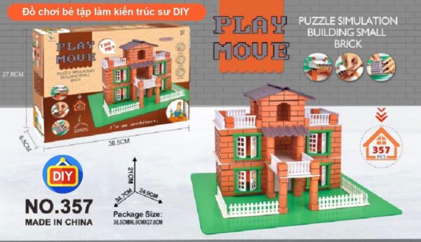 Bộ đồ chơi hướng nghiệp bé tập xây nhà