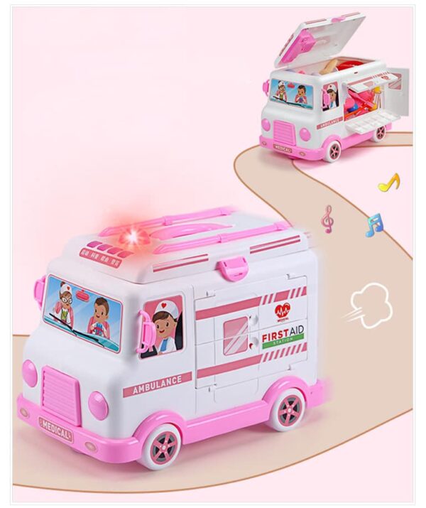 Bộ đồ chơi bác sĩ 30 chi tiết kèm xe cấp cứu - Phân Loại: Màu Hồng