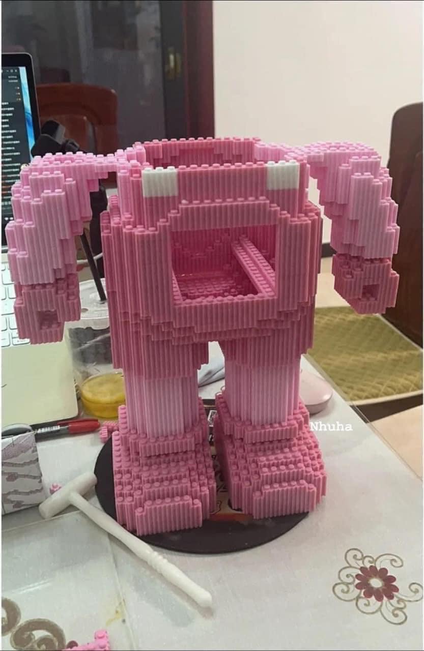 bộ xếp hình Lego Bearbrick cao 550cm - Phân loại: hồng