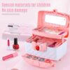 Hộp trang điểm make up làm đẹp và sơn móng 3 tầng cho bé