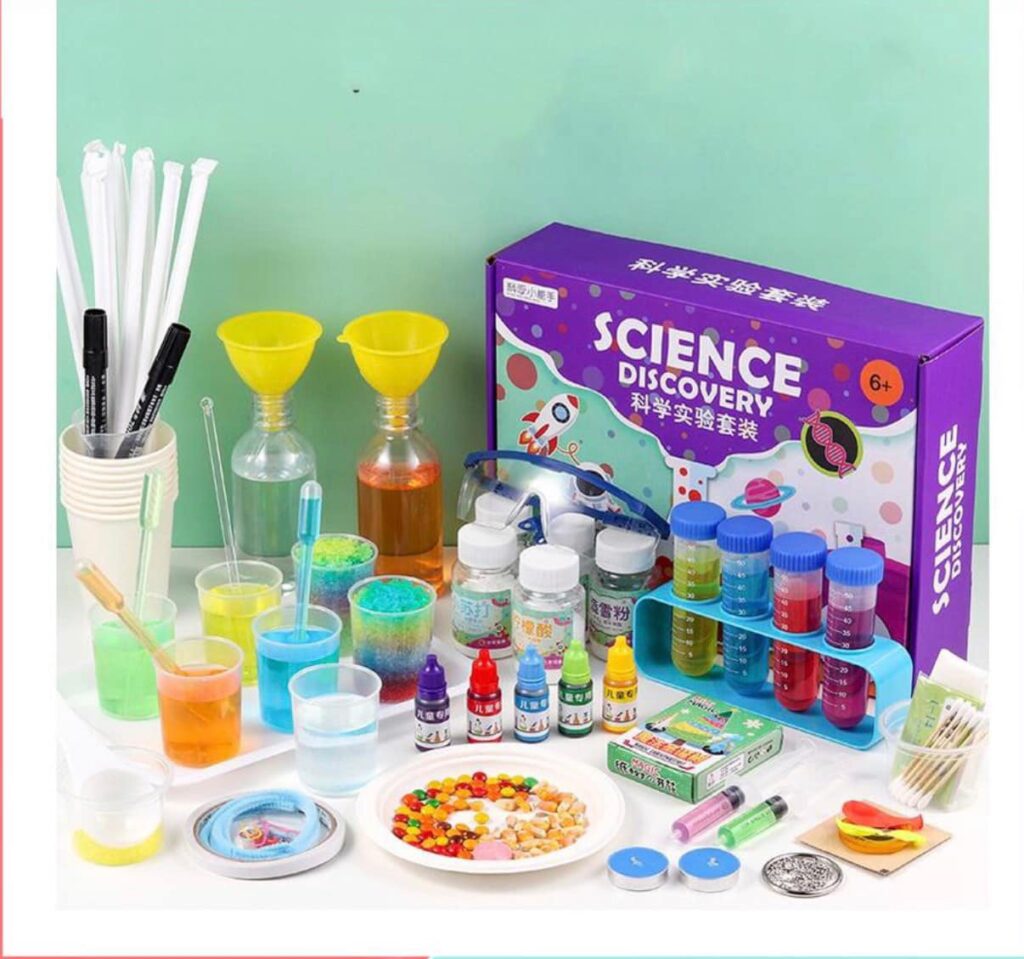 Bộ đồ chơi 78 thí nghiệm khoa học vật lý, hóa học cho bé