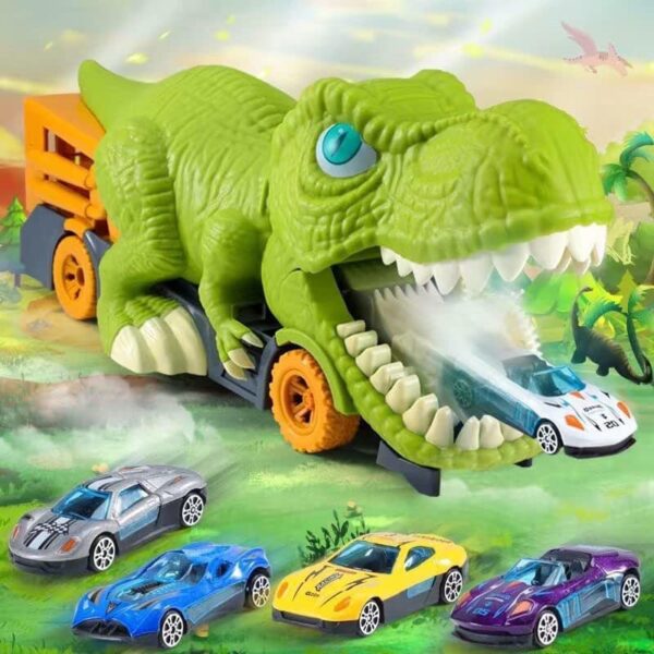 Bộ đồ chơi khủng long nuốt xe