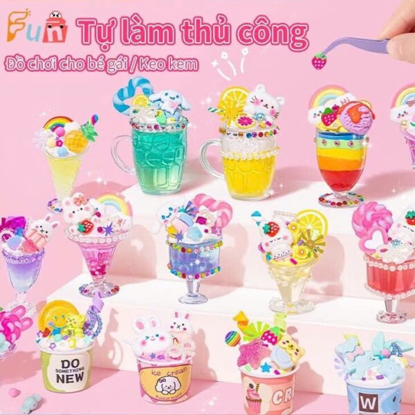 Bộ làm kem và nước mô hình DIY cho bé mẫu mới