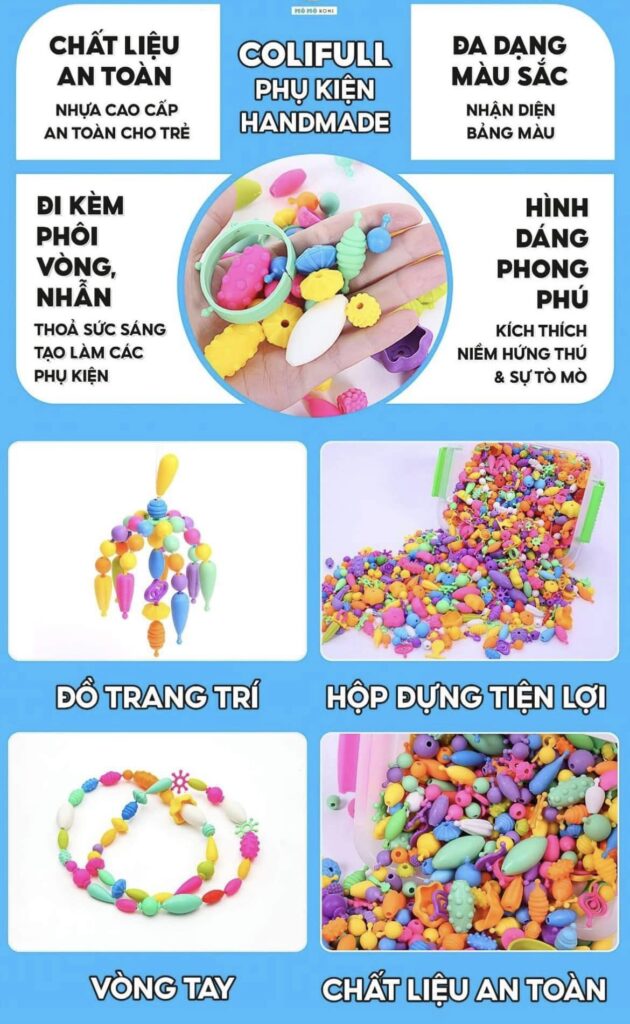 Hộp phụ kiện làm trang sức hand made DIY cho bé