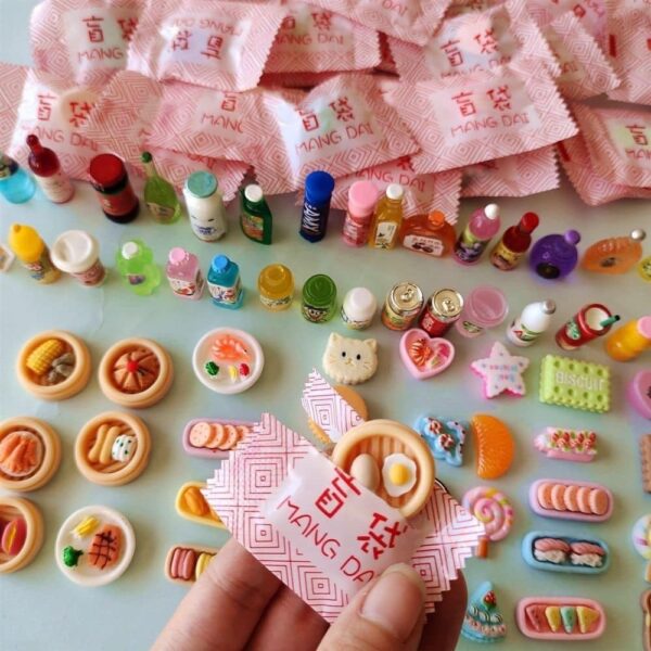 Set 50 túi mô hình đồ ăn mini cho bé: