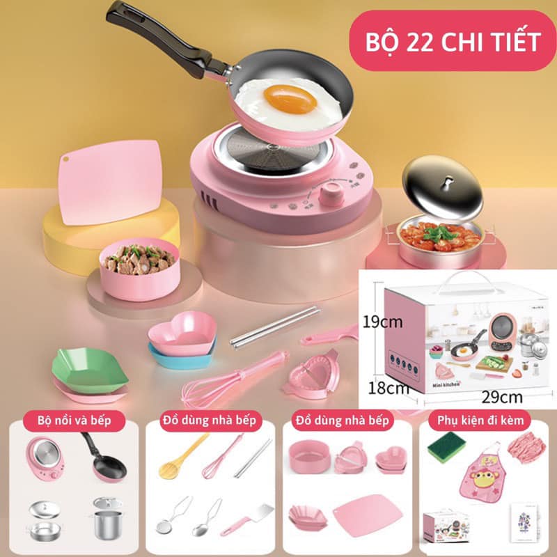 Bộ đồ chơi nấu ăn thật cho bé