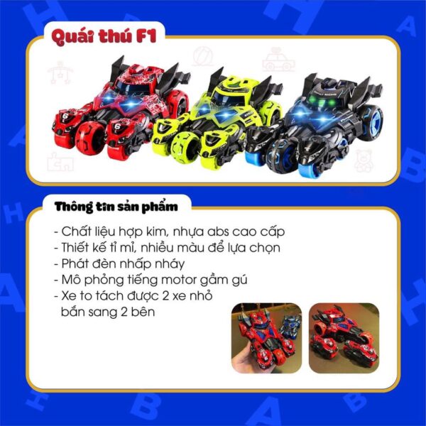 Bộ đồ chơi xe đua quái thú F1