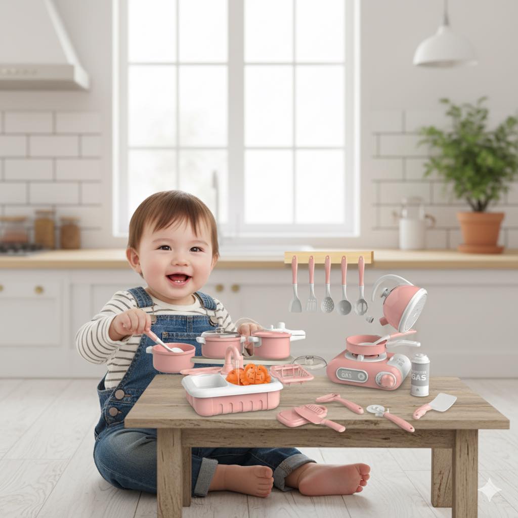 BỘ NẤU ĂN NHÀ BẾP HỒNG