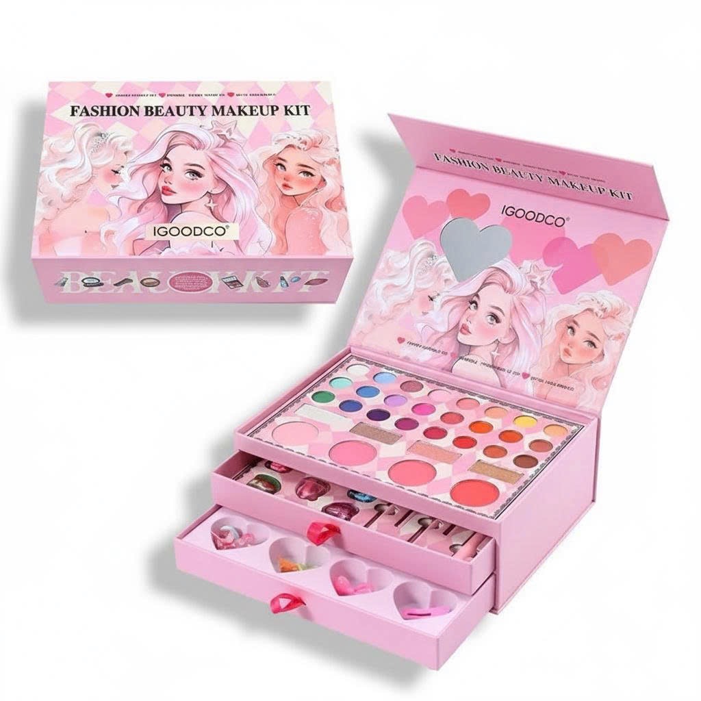 Hộp trang điểm, làm tóc và sơn móng 3 tầng