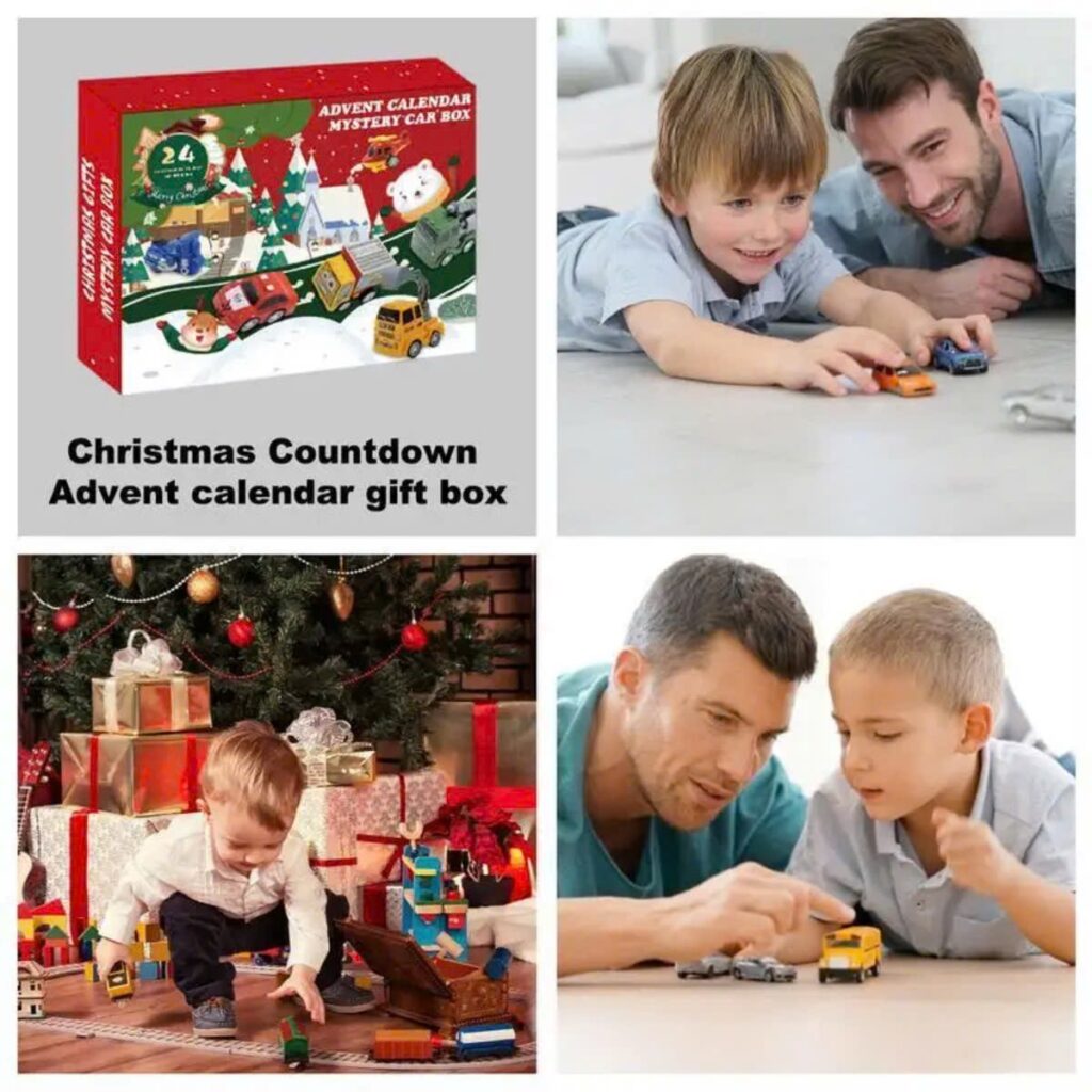 Hộp quà Giáng Sinh 24 xe ô tô