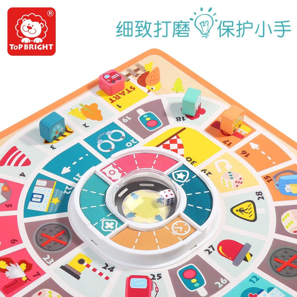 Bộ cờ cá ngựa phiên bản ô tô bằng gỗ 2in1 TOPBRIGHT