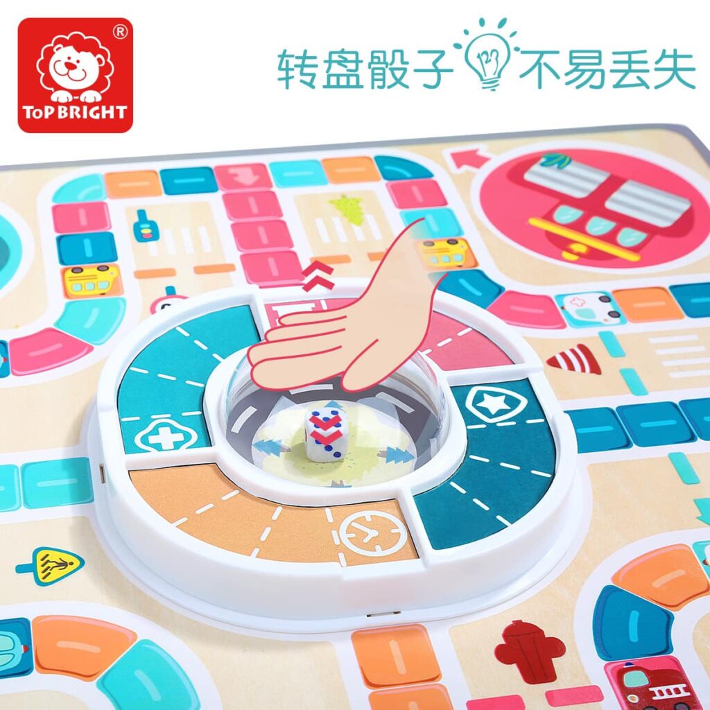 Bộ cờ cá ngựa phiên bản ô tô bằng gỗ 2in1 TOPBRIGHT