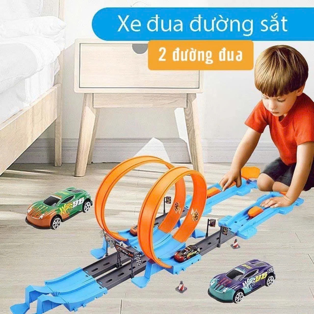 Bộ đường đua Track Racing vòng xoáy