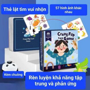 BỘ THẺ GAME TƯƠNG TÁC LẬT TÌM VUI NHỘN KÈM CHUÔNG