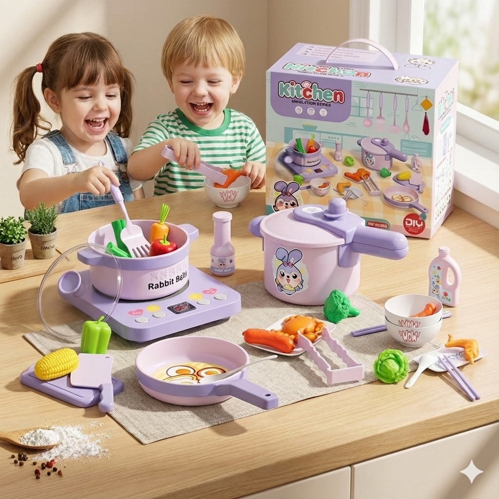 BỘ NẤU ĂN NHÀ BẾP KÈM BẾP TỪ 40 chi tiết: