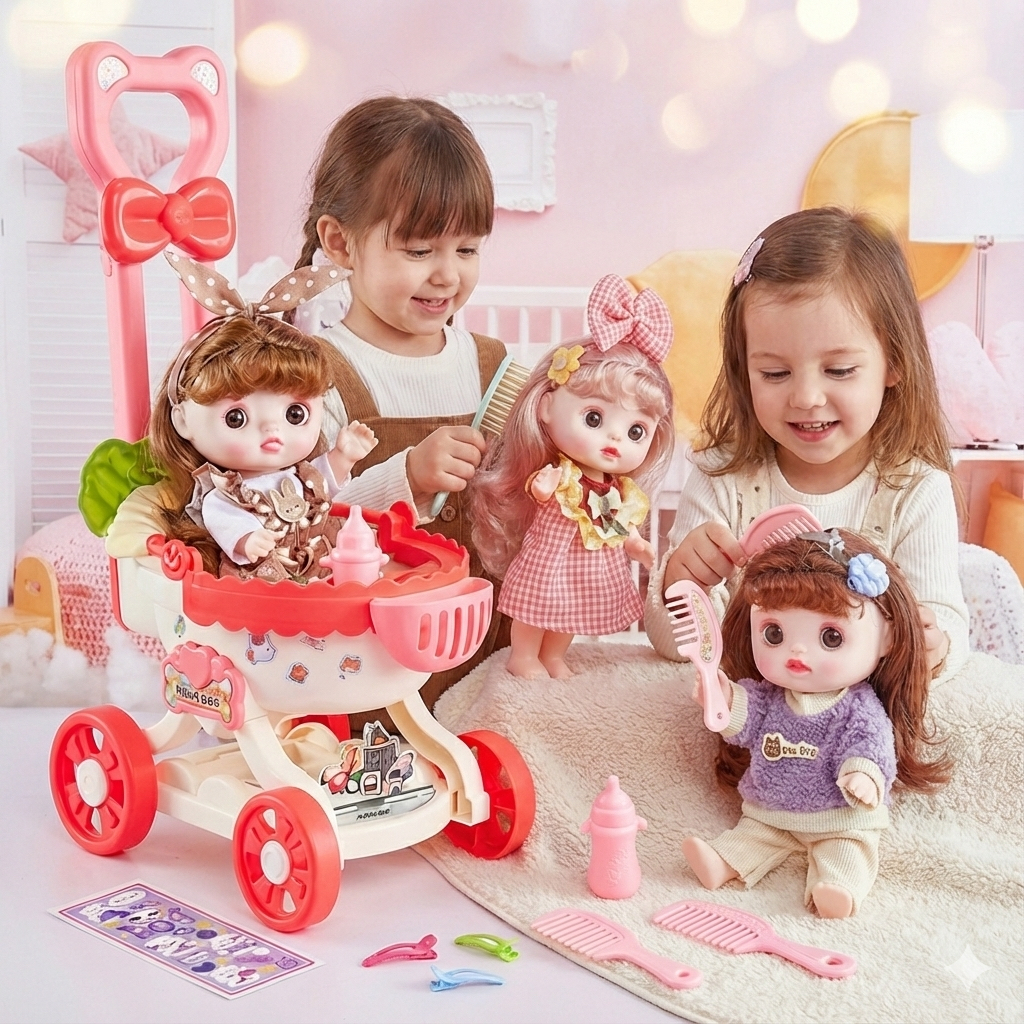 Xe đẩy búp bê cho bé