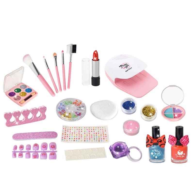 SÉT TRANG ĐIỂM VÀ NAIL KÈM MÁY HƠ TAY