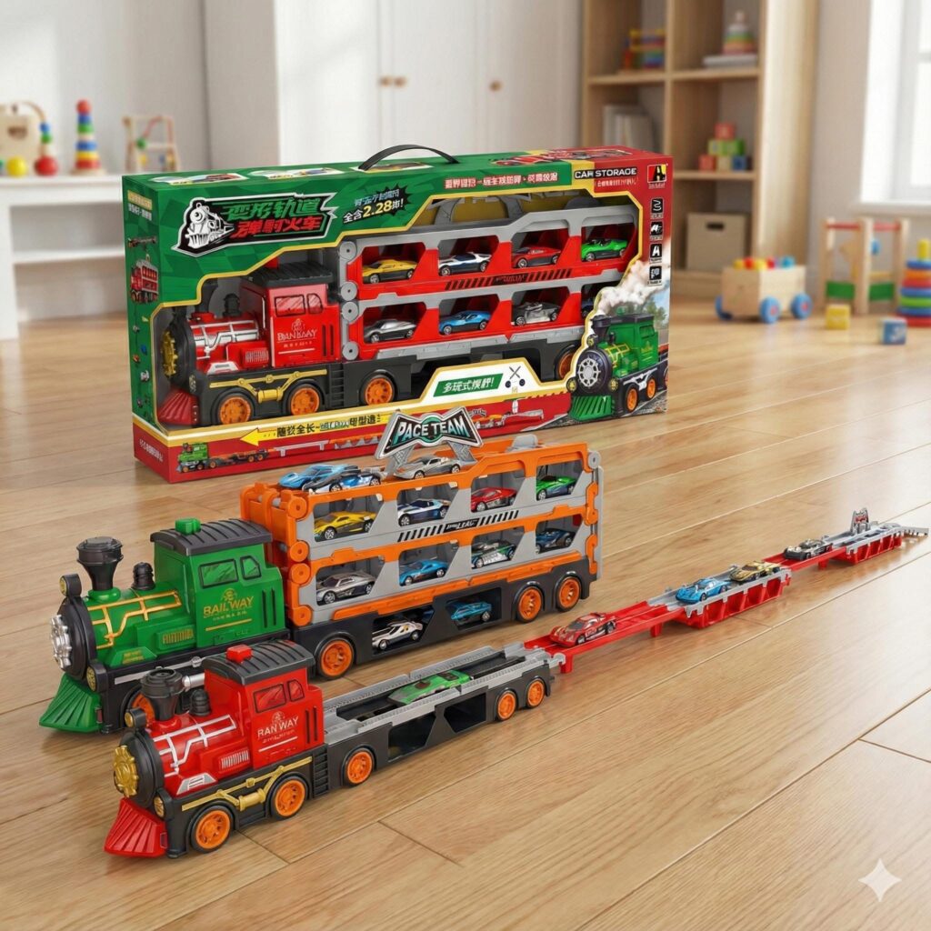 Bộ xe lửa đường đua 2in1: