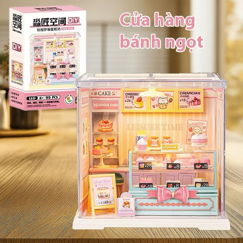 MÔ HÌNH LẮP GHÉP DIY PHÒNG BẾP, TIỆM BÁNH VÀ PHÒNG NGỦ: