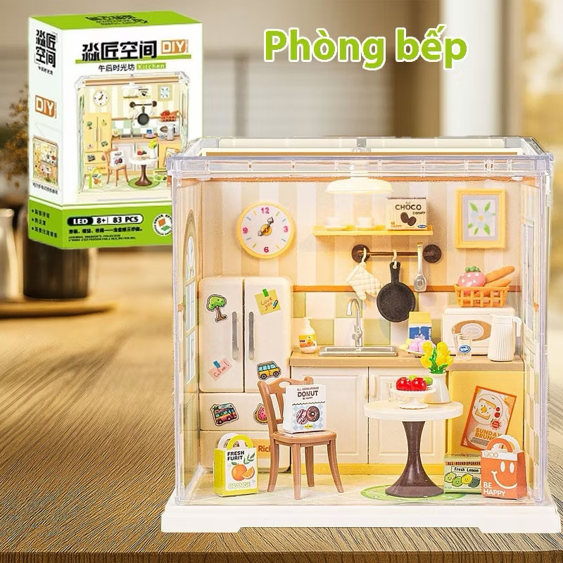 MÔ HÌNH LẮP GHÉP DIY PHÒNG BẾP, TIỆM BÁNH VÀ PHÒNG NGỦ: