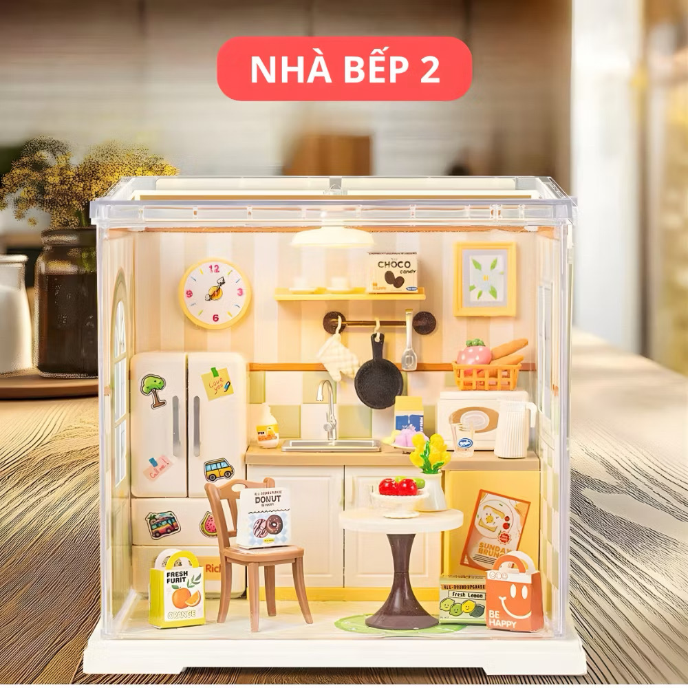 MÔ HÌNH LẮP GHÉP DIY PHÒNG BẾP, TIỆM BÁNH VÀ PHÒNG NGỦ: