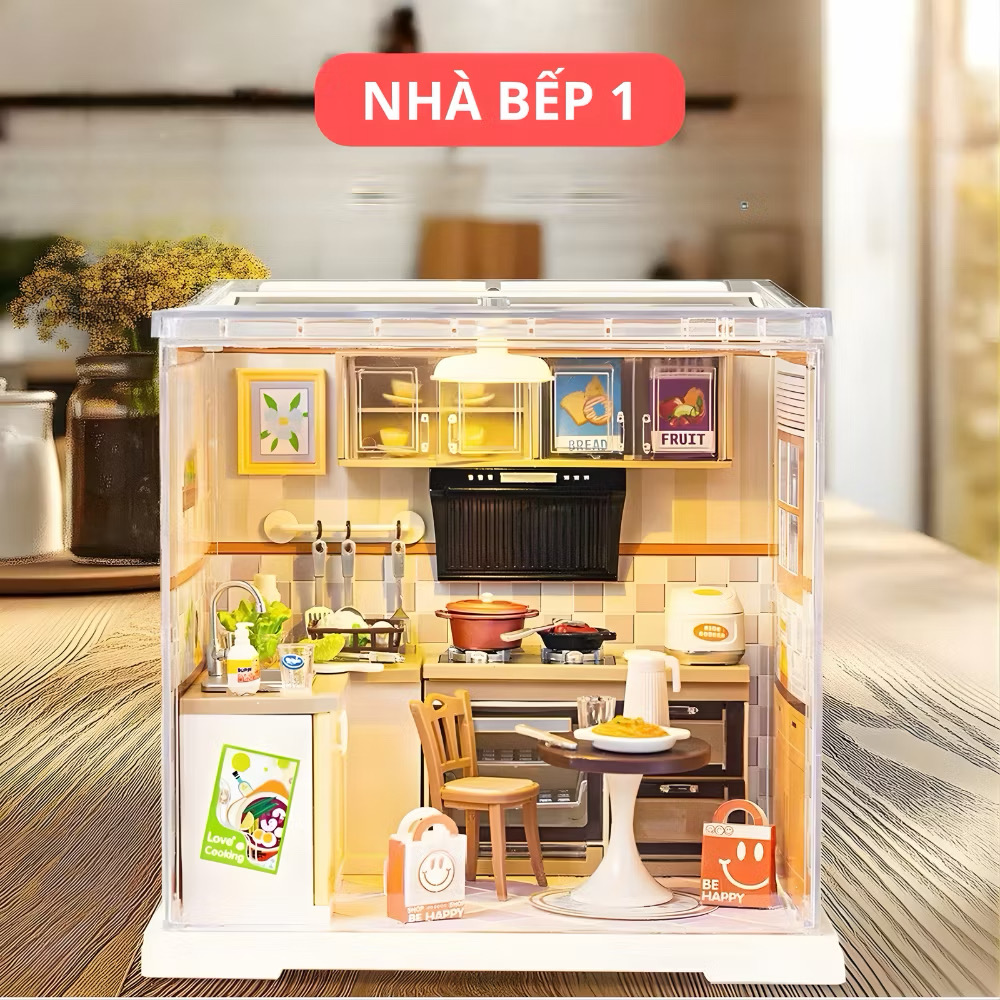 MÔ HÌNH LẮP GHÉP DIY PHÒNG BẾP, TIỆM BÁNH VÀ PHÒNG NGỦ: