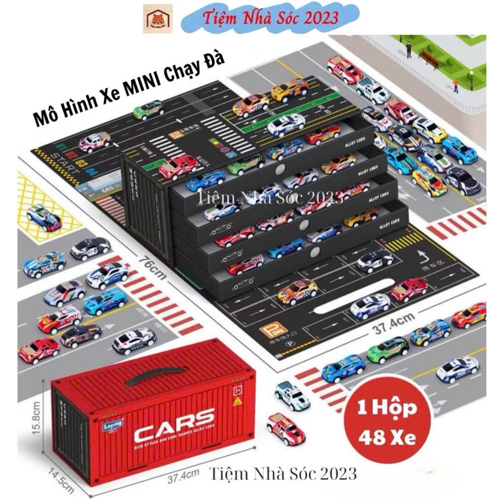 Hộp container 48 xe oto kèm bản đồ