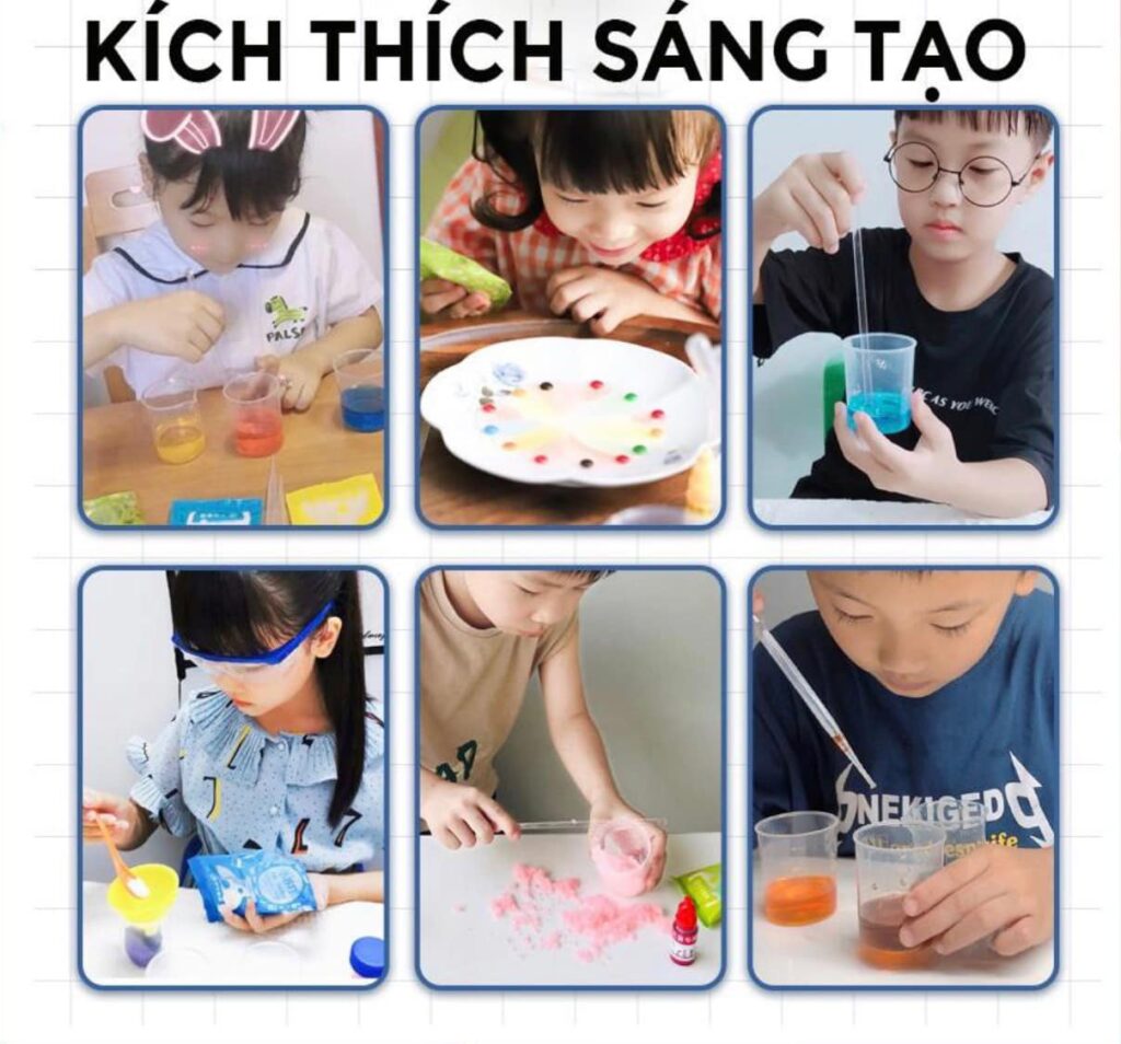 Bộ đồ chơi 78 thí nghiệm khoa học vật lý, hóa học cho bé