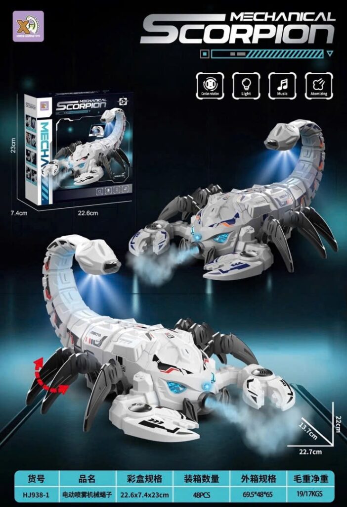 Mô hình bò cạp to phun khói