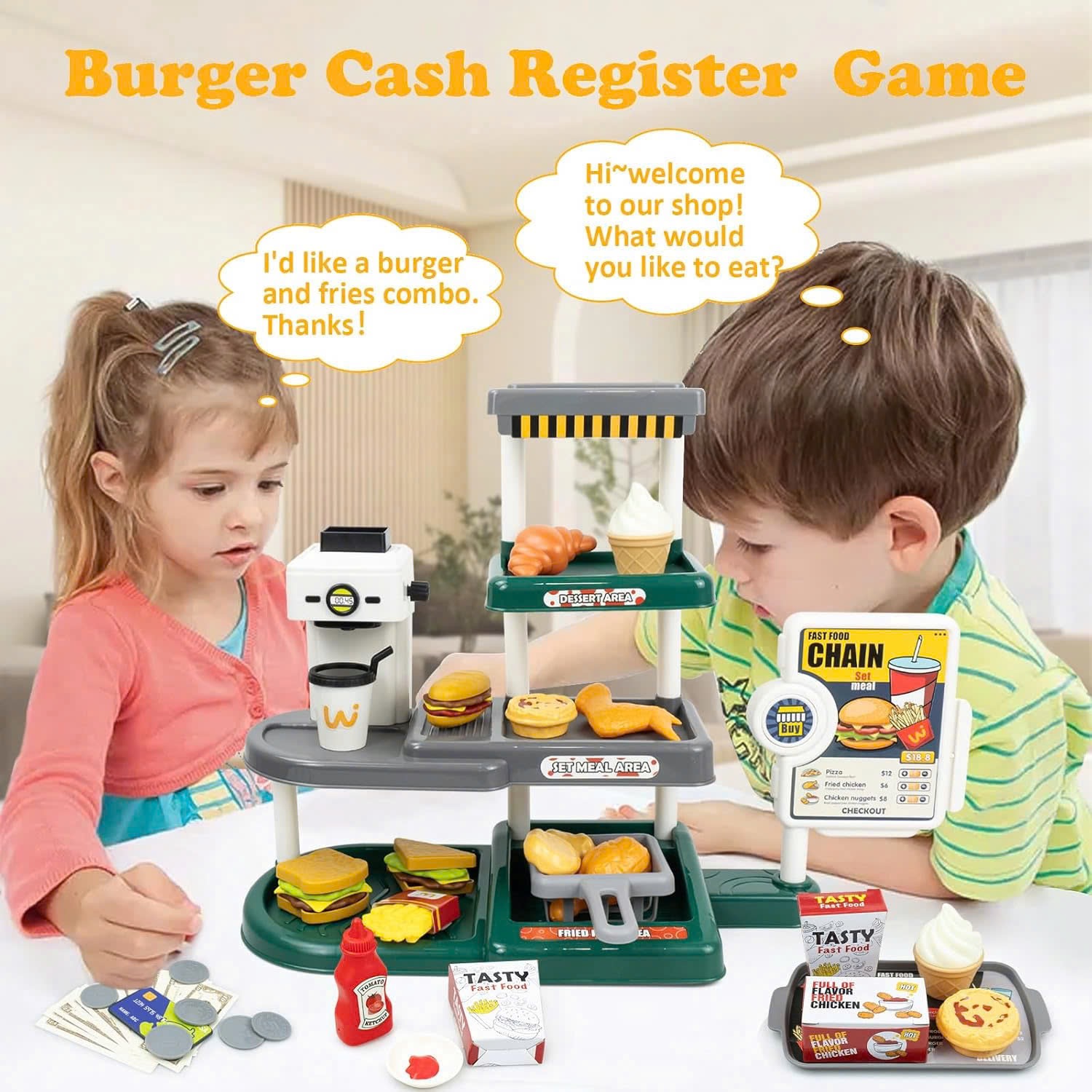 Bộ quầy thức ăn nhanh 71 chi tiết