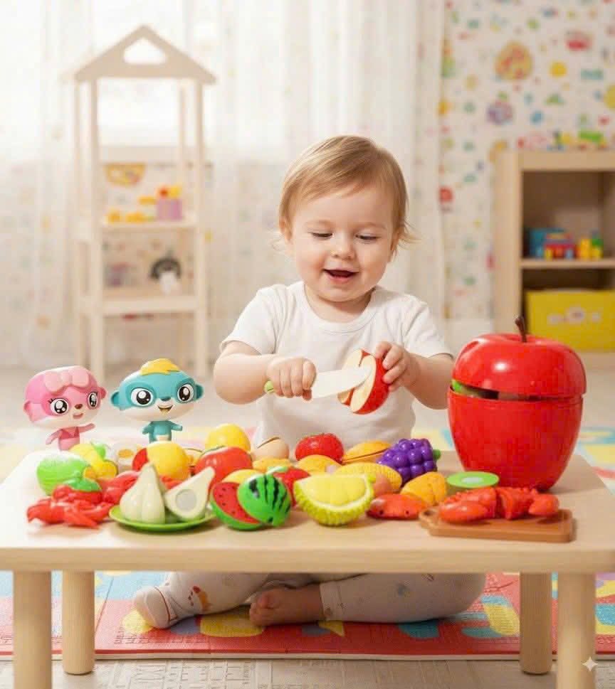 Bộ đồ chơi cắt trái cây hộp quả táo