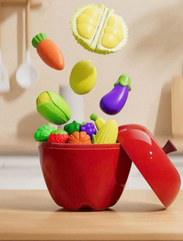 Bộ đồ chơi cắt trái cây hộp quả táo